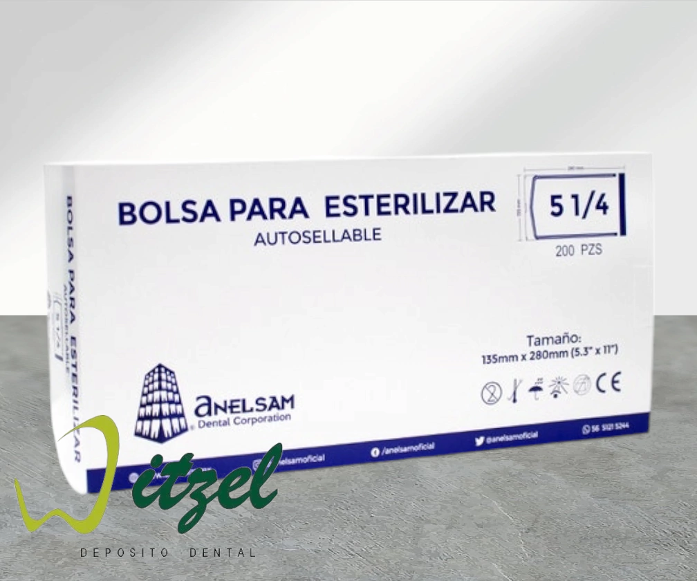 5 1/4 * 11 bolsa para esterilizar Anelsam